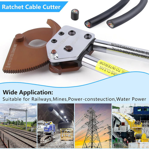 Yangoutool Heavy-Duty Ratcheting Cable Cutters for Large Copper, Aluminum, Armored Cables - J40 Wire Cutter