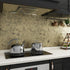 15.8"x80" LACHEERY Brushed Black Gold Stainless Steel Contact Paper for Appliances Black and Gold Metallic Wallpaper