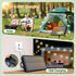 100FT ST38 Bulbs, Solar String Lights Outdoor Waterproof with Remote & Timer, LED Shatterproof USB & Solar Powered