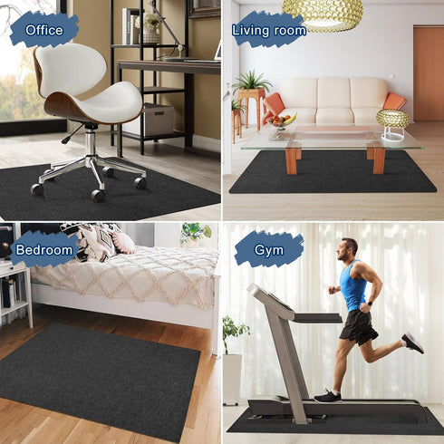 Placoot Office Chair Mat for Hardwood Floor, 55"x35" Large Anti-Slip Computer Chair Mat for Home Office