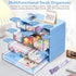9 4 Desk Storage Organizer with Drawers, Tiers Stackable Desktop Craft Storage Drawers, Clear Storage Box Caddy