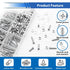 smseace 516Pcs 21-Sizes M3/M4/M5/M6 Nuts and Bolts Assortment Kit Nut Bolt Washer Assortment Kit for Machinery