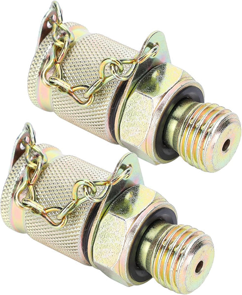 2Pcs Hydraulic Pressure Test Coupling Kit, High Pressure Hose Fitting for Hydraulic System Pressure Detection