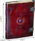 cuero 3 Moon Blue Lapiz Embossed Vintage Leather Journal, 240 Pages of Antique Paper