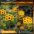 4 Pack 24 45 Ip65 VIHOSE Sunflower Solar Lights with Sunflowers LED Waterproof Outdoor Stake Lights with Upgraded Solar