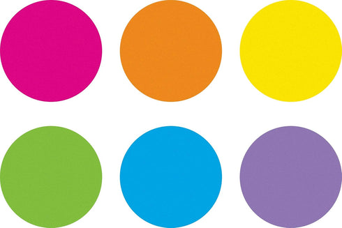 Teacher Created Resources Spot On Dry-Erase Desktop Writing Spots, Bright Circles, 10-1/2"