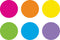 Teacher Created Resources Spot On Dry-Erase Desktop Writing Spots, Bright Circles, 10-1/2"