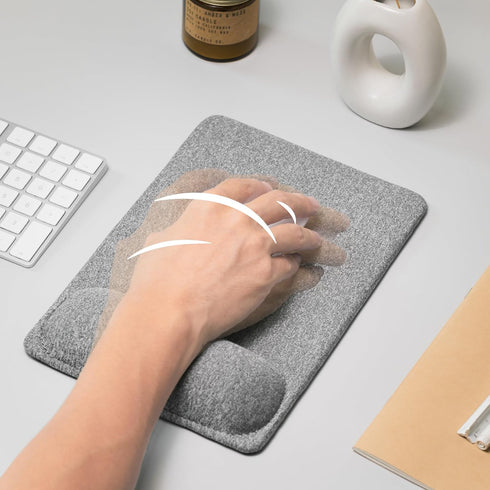 SenseAGE Large Ergonomic Mouse Pad with Wrist Support, Non-Slip Mouse Mat for Desk, Laptop & Computer (Grey)