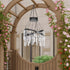 5ft 1 Solar Hanging Crystal Chandelier Outdoor Garden Decorative Lights Bright White LED Strip Waterproof Hanging