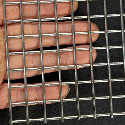 FengYoo 24"x16"-1/2" 14Ga Stainless Steel Hardware Cloth Heavy Welded Wire Fence Chicken Wire Fencing Metal Screen