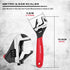 6" Adjustable Wrench Pipe Spanner: Wide Jaw Black Oxide Wrench with Cushion Grip, CR-V Steel