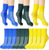 Toulite 10 Pairs Hospital Socks with Grips for Women Men Double Sided