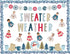 Whaline 85 Pcs Winter Bulletin Board Decoration Kit, Xmas Tree, Snowmen, Snowflake Cutouts for Home School Office Decor