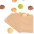 Quotidian Brown Flat Medium Greaseproof Kraft Paper Bags - 4" x 6" (Pack of 100) for Bakery Cookies, Candies, Dessert