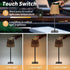 Mr. White Outdoor Waterproof Cordless Wireless Rechargeable Portable Top Touch Battery Operated Powered LED Table Lamp