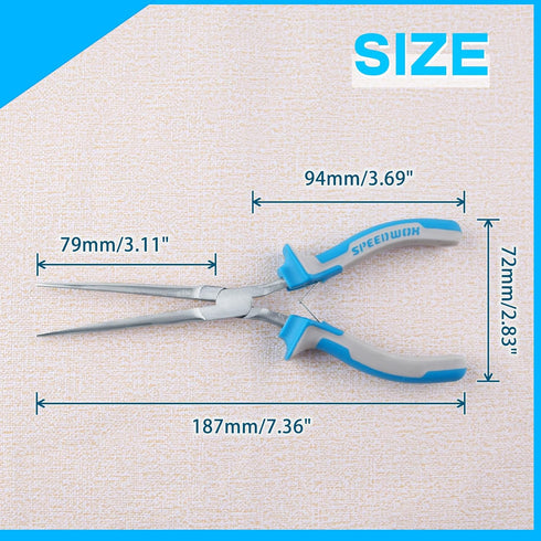 SPEEDWOX Mini Extra Long Needle Nose Pliers for Jewelry Making, Fishing, and Hand Tools
