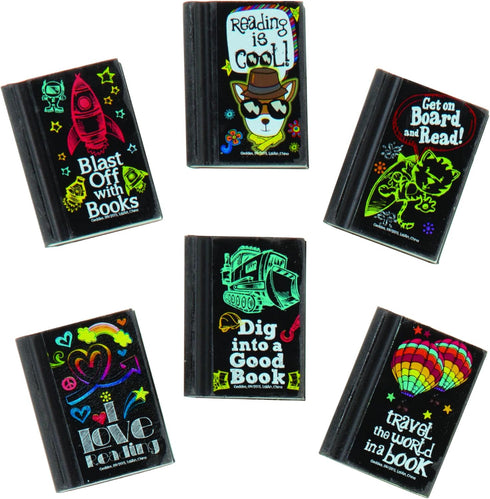 Raymond Geddes Reading Rocks! Pencil Erasers - Pack of 48