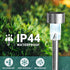 16 Pack GIGALUMI Solar Lights Outdoor Waterproof,Stainless Steel LED Solar Garden Lights for Patio, Lawn, Yard