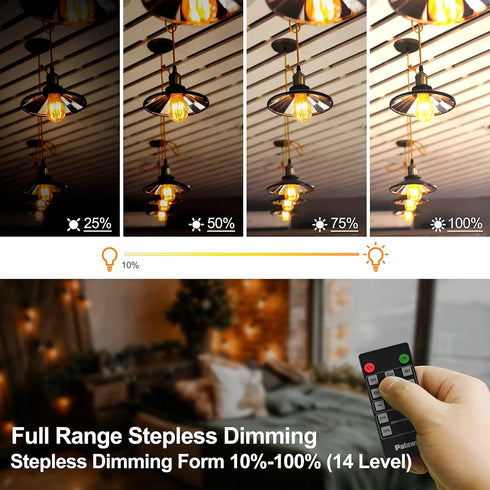 Dimmer 560W Dimmer 24H IP65 Dimmer 100FT Dimmable Bulbs, Outdoor for String Lights Plug with Cycle Timer & Memory