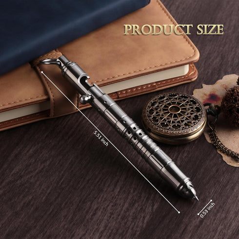 SMOOTHERPRO Titanium Bolt Action Pen, Compatible with Parker Refill, Retractable Hollow Design, Heavy Duty for Tremor,