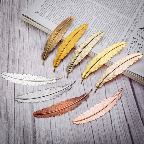 Tatuo 27 Pieces Colorful Feather Bookmarks for Readers, Classic Styles for Book Lovers