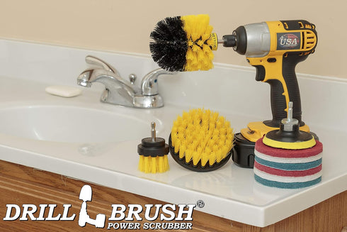 Drillbrush Set Power Scrubber Brush - Drill Brush Attachment - Grout Brush Drill Attachment - Drill Scrubber Attachment