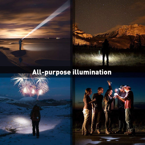 MODOAO 3-Pack Super Bright Flashlights - High Lumens LED Mini Flashlights for Camping and Emergency Use
