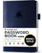 Clever Fox Password Book with Alphabetical Tabs - Internet Address Organizer Logbook, Medium Password Keeper