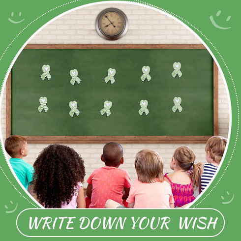 Teling 12 Pcs Mental Health Awareness Sticky Notes, Green Ribbon Funny Notepads, Self Stick Note Pads for Office School