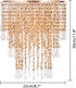 8.7 inches, 3 Waneway Acrylic Chandelier Shade, Ceiling Light Shade Beaded Pendant Lampshade with Crystal Beads
