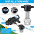 Water Pump Strainer, 3/8 Inch Hose Barb In-Line Filter for 12V DC Water Pump, Twist-On Sprayer