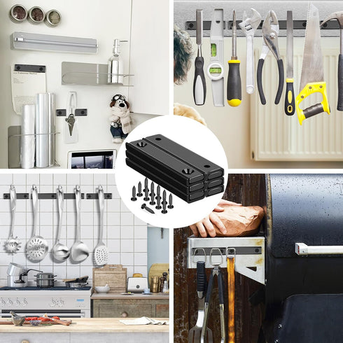 80Lbs, 60 13.5 5mm Countersunk 15 Pack TRYMAG Neodymium Rectangular Magnets x x Strong Black Bar Magnets with Hole