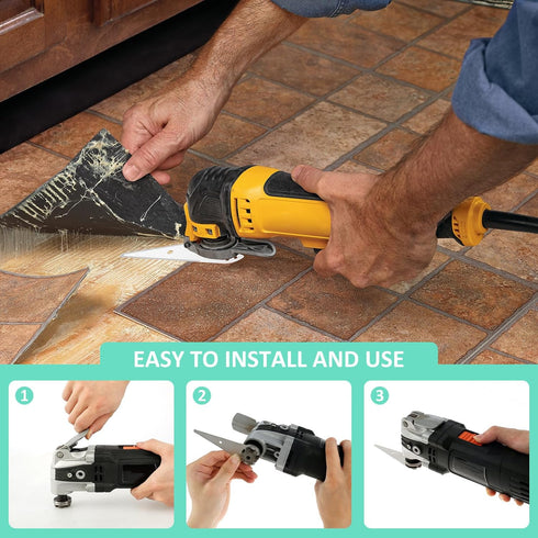 Kandishiex 10Pcs US Oscillating Tool Scraper Stainless Steel Sharp Multitool Scraper Blade Wear Resistant Tapered
