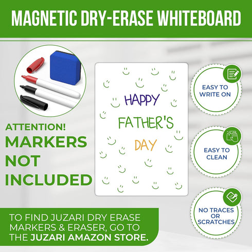 Magnetic Whiteboard for Fridge, 8.5x12 A4 Dry Erase Board for Refrigerator, White Board Magnet for Fridge