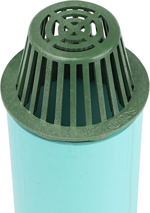 6 in. Atrium Grate, Green Plastic, Connects to 6 in. Spee-DBasin, 6 in. Drain Pipes and Fittings