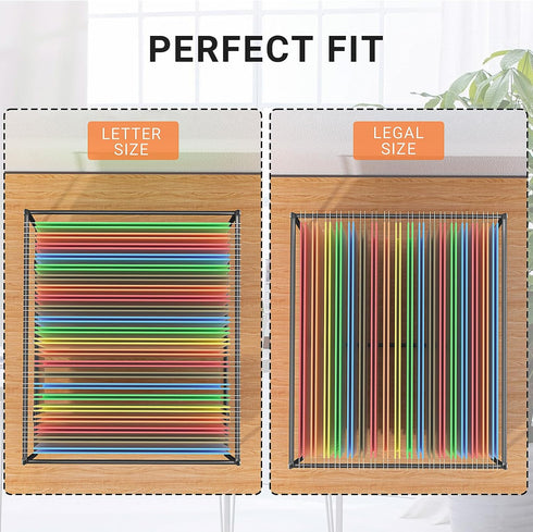 Marati Hanging File Folder Frame, 10.9"H, Legal/Letter Size, Metal, Black