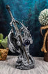 Ebros Gift Legendary Silver Dragon Guardian of The Celtic High Cross Letter Opener Figurine Sculpture