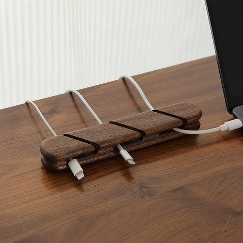 FUTCHINEST 3M Solid Wood Cable Clips,Cord Organizer for Desk Cable Management with Adhesive,Cord Holder
