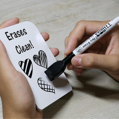 Imagine2Master 60 Blank Dry Erase Index Cards (3” X 5”) with 2 Dry Erase Markers - Glossy Laminated Finish