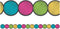 Teacher Created Resources Chalkboard Brights Circles Die-Cut Border Trim, 3498