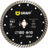GRAFF 7 Inch Diamond Blade for Angle Grinder, Cutting Wheel for Stone, Marble, Granite, Brick, Concrete - Turbo Diamond