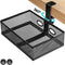 Under Desk Storage Organizer, Clamp-on Swivel Alloy Steel Drawer, Hidden Desktop Drawer Basket, Easy to Install
