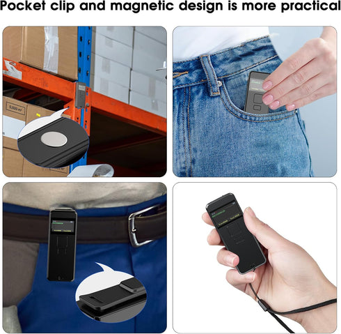 symcode Screen,2000mAh 1D Bluetooth CCD Barcode Scanner Wireless with Display Battery Portable Mini Bar Code Scanner