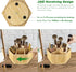 Bamboo Art Supply Organizer, Rotating Holder for 350+ Pencils, Desktop Storage Caddy for Classroom