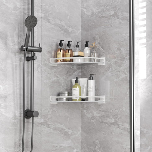 Counter 2 Countertop Acrylic Corner Bathroom Organizer - Tier Storage Shelves for Dresser, Kitchen, Laundry, Dorm Room
