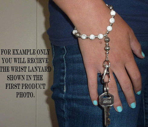 Hidden Hollow Beads Wrist Lanyard, Beaded Women's Wristlet for Jewelry, Keys, Phone, Strong Keychain Bracelet