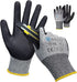 KAYGO Cut Resistant Gloves - MicroFoam Nitrile Coated, ANSI Cut Level A3, Safety Work Gloves for Men and Women, KG21NB,