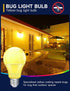Yellow LED Bug Light Bulbs, A19 Outdoor Yellow Bug Light, 9W Equivalent 60W, E26 Base, Non-Dimmable, 4 Pack