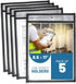 5 Pack Job Ticket Holders 8.5x11 - Work Order Plastic Sleeves for