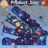 VABAMNA 120ft Outer Space Bulletin Board Borders - Galaxy Star Planet Astronaut Trim, 4 Patterns for Classroom Decor
